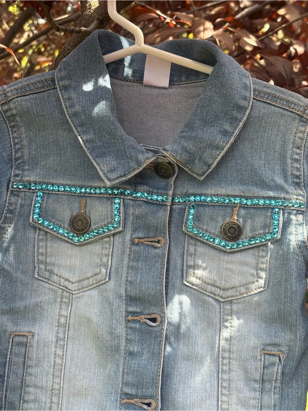 Girls Embellished Jean Jacket Pocahontas Size 4T